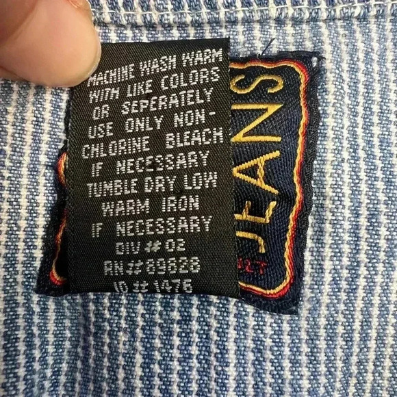 Vintage GLORIA VANDERBILT Zip Front Sleeveless Denim Dress Medium - Picture 4 of 4